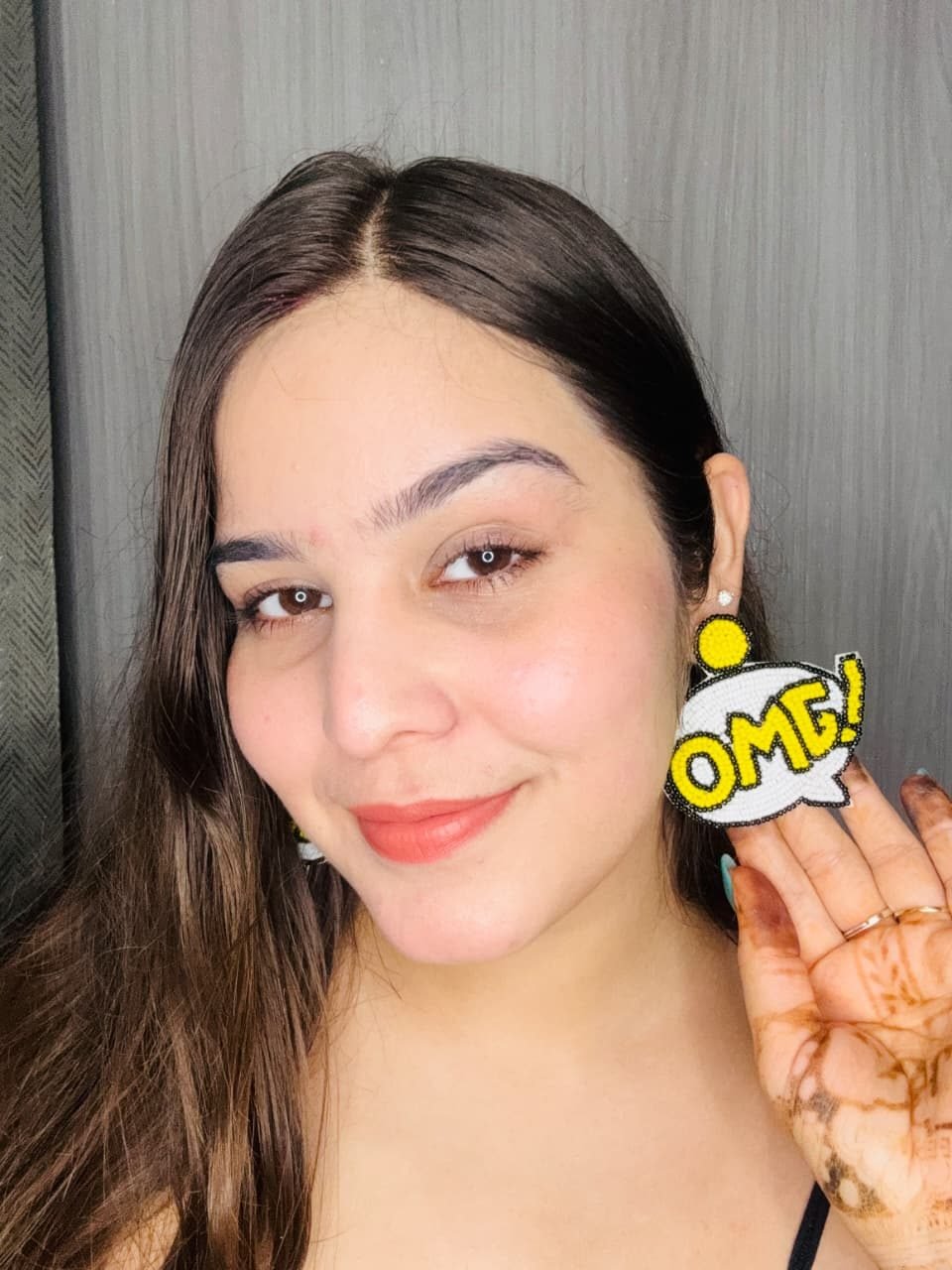 OMG Pop Earrings, worn