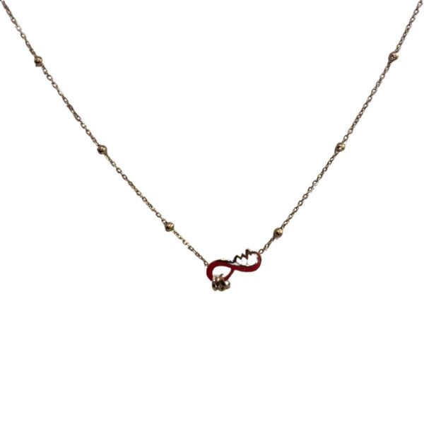 Forever Heartbeat with Golden chain Pendant