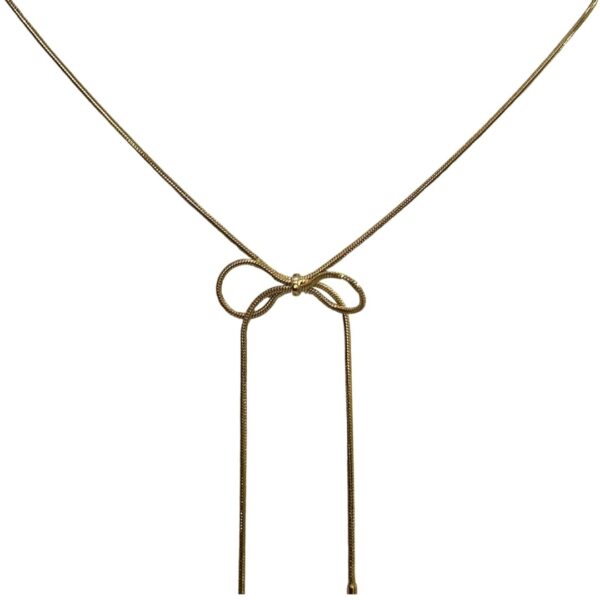 Golden bow tie drop with golden chain Pendant