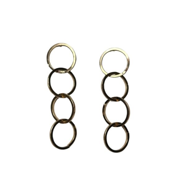 Golden four ring chain earring for Women & Girls