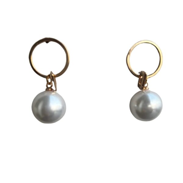 Golden Mini Hoop With Pearl Drop